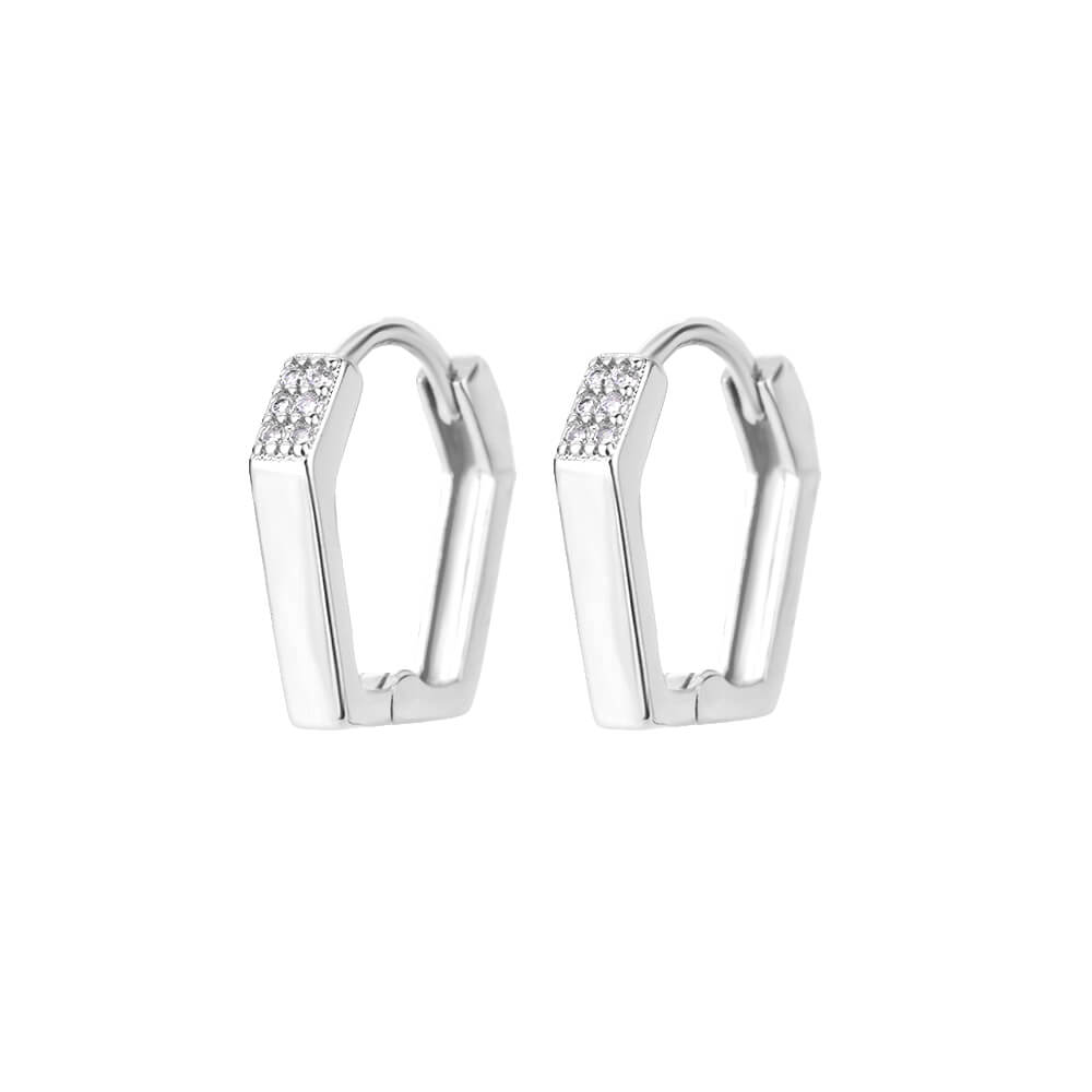 U-Shaped Square Hoop Earrings