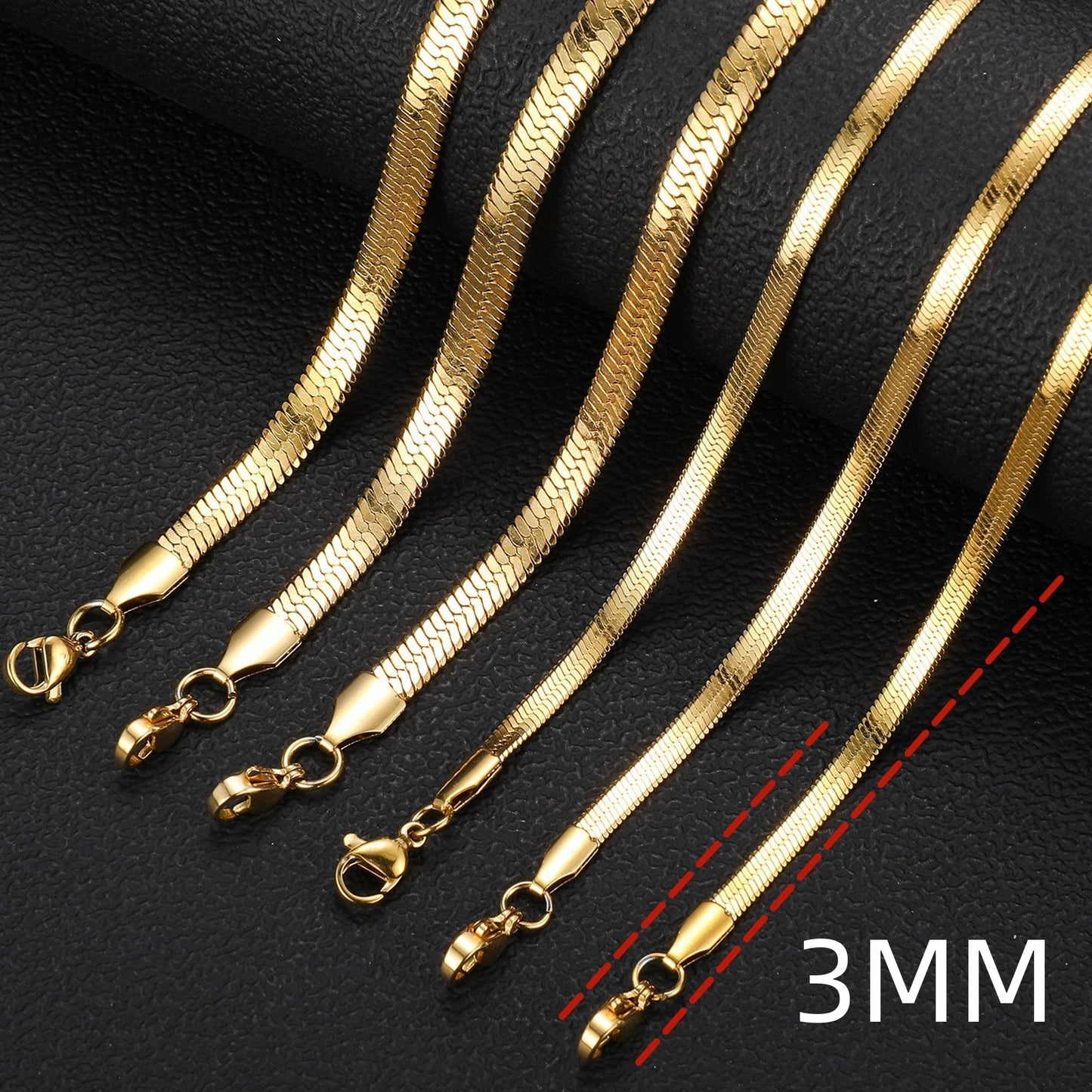 Beautiful Stainless Steel Snake Chain Necklace Choker Gold Silver Color
