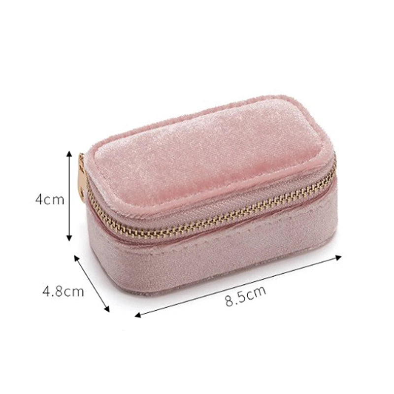 Mini Velvet Jewelry Organizer Box